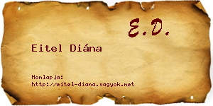 Eitel Diána névjegykártya