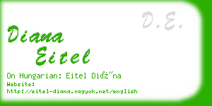 diana eitel business card